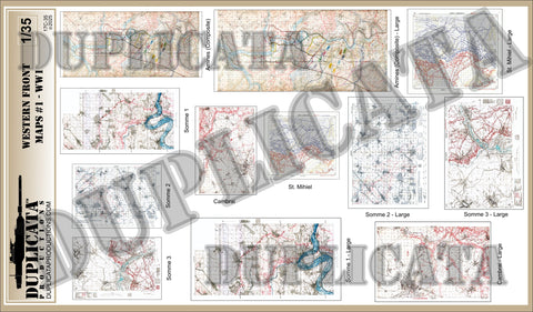 Allied Maps - Western Front #1, WW1 - 1/35 Scale