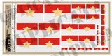 Viet Cong Alternate Flag #3, Vietnam War - 1/72, 1/48, 1/35, 1/32 Scales - Duplicata Productions