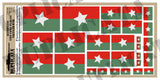 Viet Cong Alternate Flag #4, Vietnam War - 1/72, 1/48, 1/35, 1/32 Scales - Duplicata Productions
