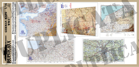 German Maps - WW2 - 1/16 Scale (120mm) - Duplicata Productions