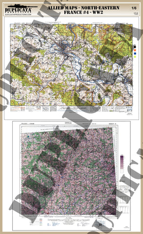 Allied Maps - WW2 - North-Eastern France #4 - 1/6 Scale - Duplicata Productions