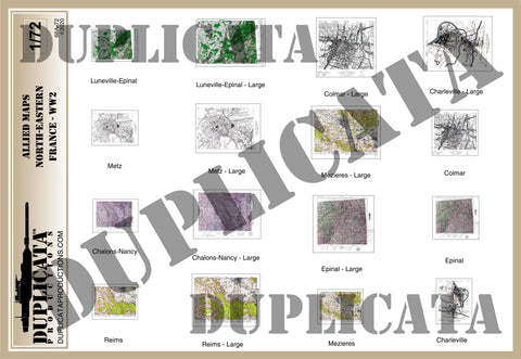 Allied Maps - WW2 - North-Eastern France - 1/72 Scale - Duplicata Productions