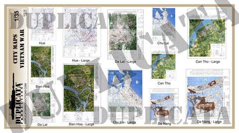 Maps - Vietnam War - Cities - 1/35 Scale - Duplicata Productions