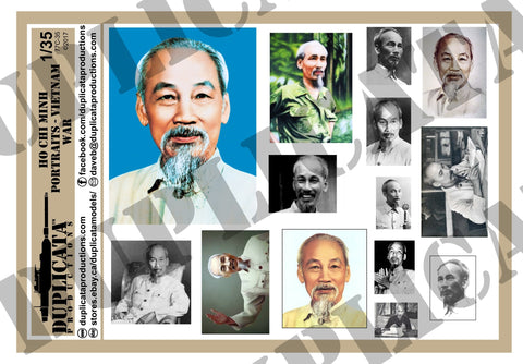 North Vietnamese Ho Chi Minh Portraits, Vietnam War - 1/35 Scale - Duplicata Productions