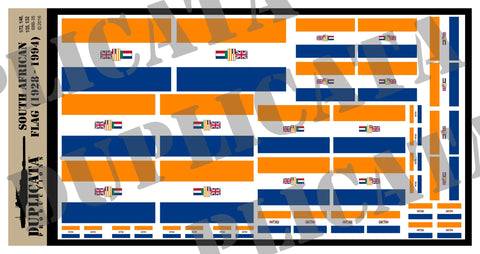South African Flag (1928 - 1994) - WW2 - 1/72, 1/48, 1/35, 1/32 Scales - Duplicata Productions