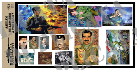 Saddam Billboards & Portraits - Iraq War - 1/35 Scale - Duplicata Productions
