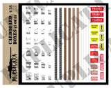 Cardboard Boxes w/Labels & Packing Tape - 1/35 Scale (3 sheets) - Duplicata Productions