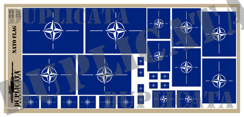 NATO Flag - 1/72, 1/48, 1/35, 1/32 Scales - Duplicata Productions