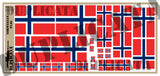 Norwegian Flag - 1/72, 1/48, 1/35, 1/32 Scales - Duplicata Productions