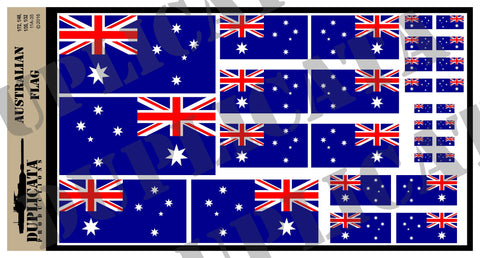 Australian Flag - 1/72, 1/48, 1/35, 1/32 Scales - Duplicata Productions