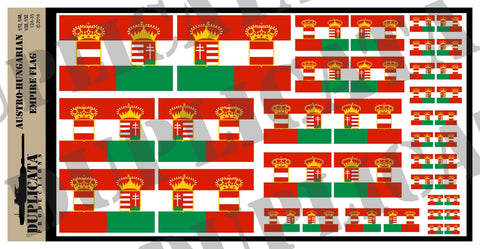 Flag of the Austro-Hungarian Empire - 1/72, 1/48, 1/35, 1/32 Scales - Duplicata Productions