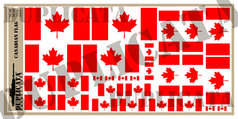 Canadian Flag - 1/72, 1/48, 1/35, 1/32 Scales - Duplicata Productions