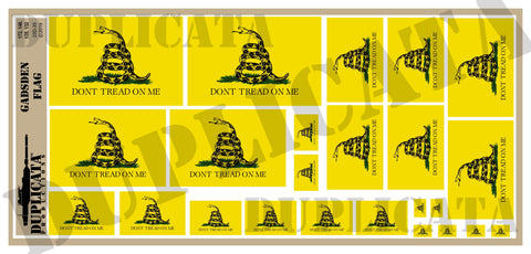 Gadsden Flag (Don't Tread On Me) - 1/72, 1/48, 1/35, 1/32 Scales - Duplicata Productions