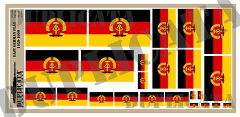 East German Flag (1959-1990) - 1/72, 1/48, 1/35, 1/32 Scales - Duplicata Productions