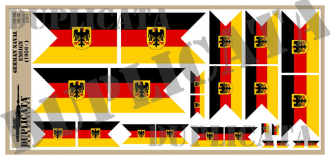 German Naval Ensign Flag (1956 - ) - 1/72, 1/48, 1/35, 1/32 Scales - Duplicata Productions
