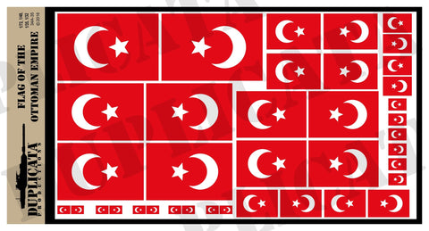 Flag of the Ottoman Empire - 1/72, 1/48, 1/35, 1/32 Scales - Duplicata Productions