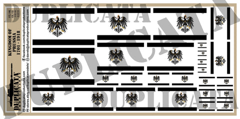 Flag of the Kingdom of Prussia (1701-1918) - 1/72, 1/48, 1/35, 1/32 Scales - Duplicata Productions