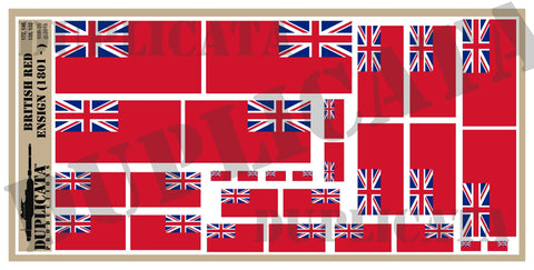 British Red Ensign Flag - WW2 - 1/72, 1/48, 1/35, 1/32 Scales - Duplicata Productions