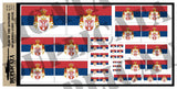 Flag of The Kingdom of Serbia - 1/72, 1/48, 1/35, 1/32 Scales - Duplicata Productions