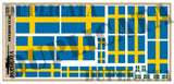 Swedish Flag - 1/72, 1/48, 1/35, 1/32 Scales - Duplicata Productions