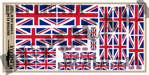 British Flag 'Union Jack' - 1/72, 1/48, 1/35, 1/32 Scales - Duplicata Productions