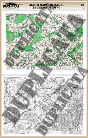 Allied Maps - WW2 - The Ardennes, Belgium #1 - 1/6 Scale