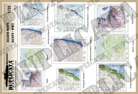 Allied Maps - Egypt (North Africa) - WW2 - 1/35 Scale