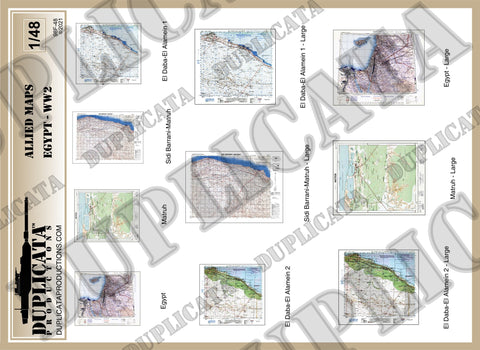 Allied Maps - Egypt (North Africa) - WW2 - 1/48 Scale