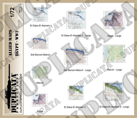 Allied Maps - Egypt (North Africa) - WW2 - 1/72 Scale