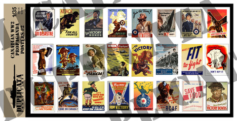 Canadian WW2 Propaganda Posters #2 - 1/35 Scale - Duplicata Productions