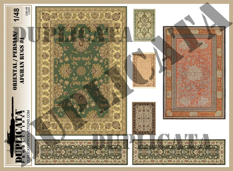 Oriental/Persian/Afghan Rugs #1 - 1/48 Scale - Duplicata Productions