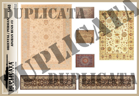 Oriental/Persian/Afghan Rugs #3 - 1/48 Scale - Duplicata Productions