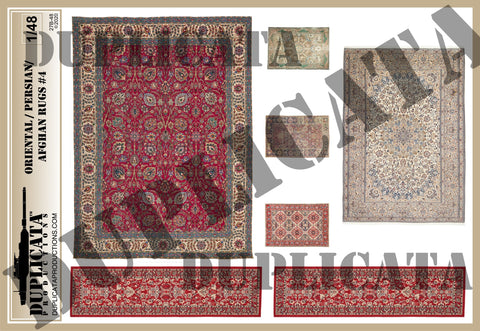 Oriental/Persian/Afghan Rugs #4 - 1/48 Scale - Duplicata Productions
