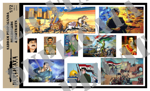 Saddam Billboards & Portraits - Iraq War - 1/72 Scale - Duplicata Productions