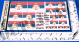 Flag of The Kingdom of Serbia - 1/72, 1/48, 1/35, 1/32 Scales - Duplicata Productions