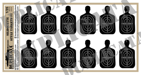 Silhouette Style Targets #1 - 1/35 Scale - Duplicata Productions