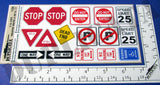 U.S. City Traffic Signs - 1/24 Scale (2 sheets) - Duplicata Productions