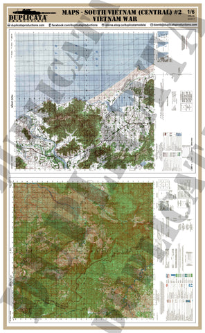 Maps - Vietnam War - South Vietnam (Central) #2 - 1/6 Scale - Duplicata Productions