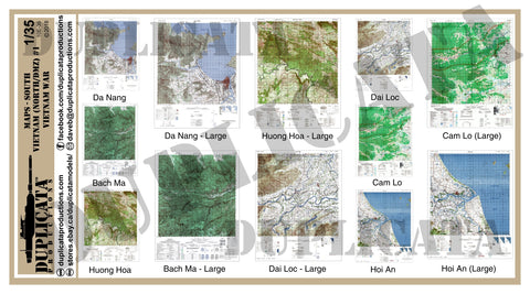 Maps - Vietnam War - South Vietnam (North/DMZ) #1 - 1/35 Scale - Duplicata Productions