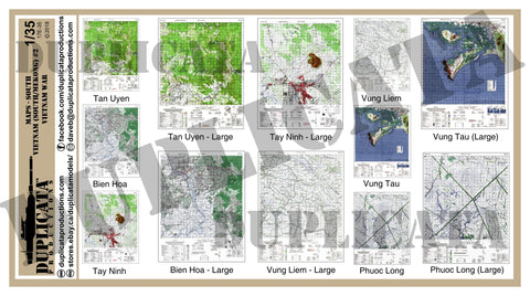 Maps - Vietnam War - South Vietnam (South/Mekong) #2 - 1/35 Scale - Duplicata Productions