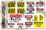 Warning Signs - 1/35 Scale (2 Sheets) - Duplicata Productions