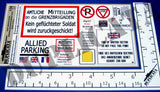 West German/Allied Berlin Wall/Border/Checkpoint Signs -1/35 Scale (3 sheets) - Duplicata Productions